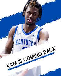 Great news! Kam Williams, per reports, is coming back for another year in  Lexington! I'm really happy to hear that Kam will be a Wildcat again next  season!