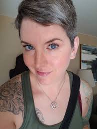 Jae Butler's Salt and Pepper Pixie Cut