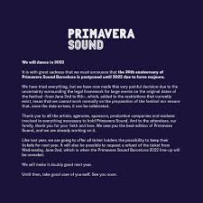 Tickets go on sale on 1 june. Primavera Sound Please Take Care We Want To See You Soon Facebook