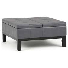 I like the height of the coffee table when used for its intended purpose, but it's a bit too tall for putting one's feet up. Dover 36 Contemporary Square Storage Ottoman Transitional Footstools And Ottomans By Simpli Home Ltd Houzz