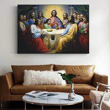 Boost your interior with beautiful new linen bedding. Jesus Wall Art Canvas Paintings Home Decor Last Supper Art Posters And Prints Christian Decorative Pictures For Living Room Wall Painting Calligraphy Aliexpress