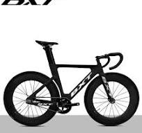 Bicicleta de Piñón Fijo BXT 700C de Fibra de Carbono, Bici de Pista de una Sola Velocidad Fixie con Cuadro, Horquilla y Tija de Sillín de Carbono
