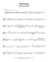 Work Song By Herb Alpert Trumpet Transcription Digital Sheet Music