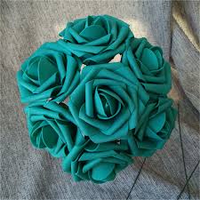 Download turquoise flower cliparts and use any clip art,coloring,png graphics in your website, document or presentation. Teal Wedding Flowers Artificial Foam Roses Turquoise Flower 8cm 100 Stems For Bridal Bouquet Wedding Centerpieces Lnpe007 Artificial Dried Flowers Aliexpress
