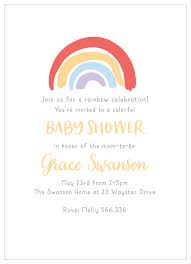If she hates pink or is morally opposed to baby elephants (gasp!), avoid them and choose a theme that reflects the new mom's personality. Rainbow Baby Shower Invitations Match Your Color Style Free