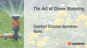 Gardena 8133 aquacontour automatic fully adjustable large area sprinkler. Gardena Comfort Circular Sprinkler Vario Youtube