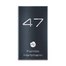 Verkaufe hier eine türsprechanlage für ein 2 familienhaus, leider konnten wir diese für unseren. Edelstahl Hausklingel Anthrazit Aufputz Mit Gravur