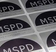 Round Metallic Silver Labels