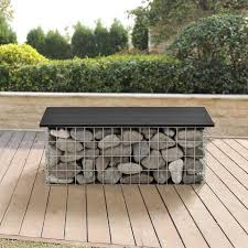 Jual beli dalam 30 detik. Wpc Gabionenbank 100x45x30cm Braun Gabione Gartenbank Sitzbank Bank Pro Tec