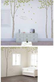 楽天市場 ウォールステッカー 木 壁 窓 リフォーム 北欧 転写 木 リビング 壁シール wallsticker インテリアシール カフェ ナチュラル 鳥 寝室 キッズ 子ども部屋 サンサンフー 白樺の森3 インテリア生活雑貨のサンサンフー 窓 リフォーム 子ども部屋 ウォール