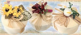 Idee per il fai da te. Bomboniere Fai Da Te Scatole Country Accessori Roselline Stoffa Giglio Caucciu Tigerbazar