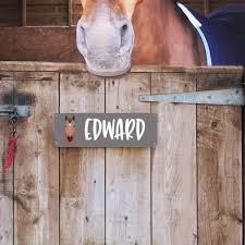 Personalised with their names and favourite colours for them. Personalised Stable Door Name Plate Horse Head By Personalised Penguins Notonthehighstreet Com
