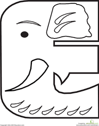 Free printable coloring pages and connect the dot pages for kids. Letter E Worksheet Education Com