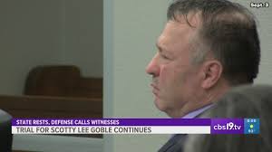 Goble is being charged with murder and the trial will continue