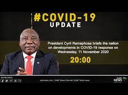 The president's address follows meetings in recent days of the national coronavirus command council (nccc), the president's coordinating council (pcc) and cabinet. President Cyril Ramaphosa Addresses The Nation 11 November 2020 Youtube