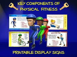 Key Components Of Physical Fitness Printable Display Signs In 2020 Gym Games For Kids Physical Fitness Printable Workouts