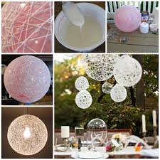 Paint a cardboard base with simple red stripes, like this blogger. Wonderful Diy Lighted Yarn Ball Decoration