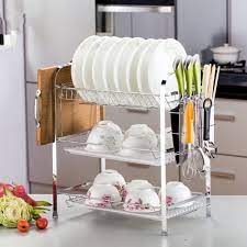 Start planning your dream kitchen today. 3 Tier Over Sink Dish Drain Shelf Rack Drainer Stainless Steel Kitchen Holder Ebay