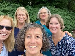 L-R Beth Ketner, Karin Cropsey, Patty Charbonnier and Dale Garber in  wheelchair.