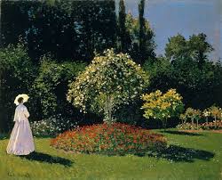 Claude Monet Jeanne Marguerite Lecadre Bahcede Monet Izlenimcilik Empresyonist