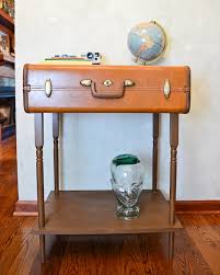 Accent Table Made From A Suitcase Addicted 2 Decorating Suitcase Decor Vintage Suitcase Table Suitcase Table