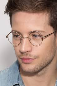 Abazam Round Golden Full Rim Eyeglasses