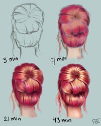 This class explains how to simplify your references, how to sketch and the exact workflow for coloring hair! Drawing Bun Step By Step Tutorial By Flo 1
