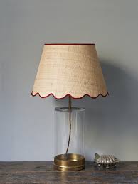 Maybe you would like to learn more about one of these? Woven Raffia Lampshade In Natural With Red Scalloped Trim Base 14 X2f 36cm Slope 9 5 X2f Lampshades Diy Lamp Shade Light Accessories
