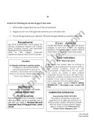 Check spelling or type a new query. Test Job Interview Esl Worksheet By Ana B