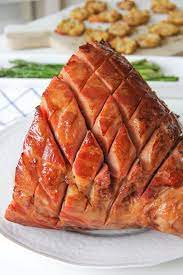 How To Cook A Glazed Ham Simple And Delicious Baked Ham With A Brown Sugar Mustard Glaze Baked Ham How To Cook Ham Ham Glaze