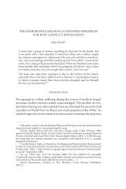 THE NAIROBI DECLARATION: A GENDERED PARADIGM FOR POST-CONFLICT REPARATIONS  Amy Senier* Introduction The upsurge in civilian suff