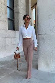 Victoria High Waisted Dress Pants Taupe In 2020 High Waisted Dress Pants Classy Outfits For Women Classy Outfits