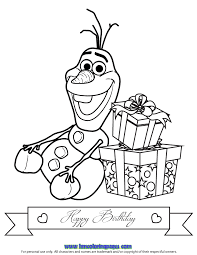 Olaf Happy Birthday Images Google Search Happy Birthday Coloring Pages Birthday Coloring Pages Frozen Coloring Pages
