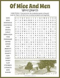 Of Mice And Men Word Search Puzzle By Puzzles To Print Tpt Of Mice And Men Novel Study Worksheets Bullet Journal 50 Page Ideas