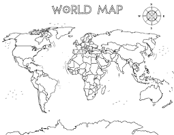 Keep your kids busy doing something fun and creative by printing out free coloring pages. Free World Map Coloring Page