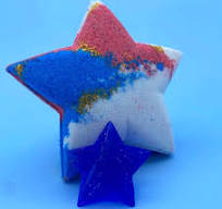 Fireworks Star Bath Bomb with Star Bouncy Ball Inside