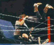 The barbed wire boards were used frequently, as were the barbed wire on the ropes and this just made the match better, due to the fact that despite already despite this being the final offensive move and cactus jack begin on the receiving end of it, he managed to crawl over to funk to get the cover. Top 20 Hardcore Wrestlers