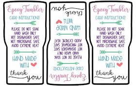 Great for embellished infant bodysuits. Epoxy Tumbler Printable Care Instructions Download Only Etsy In 2021 Epoxy Tumbler Tumbler Tutorials Tumbler Cups Diy