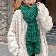 Maybe you would like to learn more about one of these? Green Chunky Plain Knit Scarf In Korean Style Scarf Chunky Scarf Pattern Knit Scarf