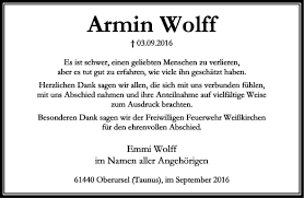 Armin wolff trat team motorsport team germany bei. Traueranzeigen Von Armin Wolf Trauer Rheinmain De