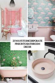 A powerful splash of purple can. 25 Ways To Incorporate Pink Into Bathroom Decor Digsdigs