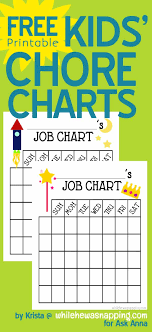 Free Printable Chore Charts For Kids Ask Anna