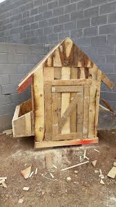 Install a door providing a way to the chicken run and finish by adding perches inside and also build a nesting box. Chicken Coop Made Of Pallets 5 Steps Instructables
