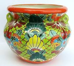 Flowers in pots near me. Mexican Talavera Pottery Quot Bean Pot Quot Planter Flower Pot Talavera Talavera Pottery Mexican Talavera Pottery Mexican Pottery Decor