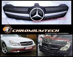 Mercedes Cls Class W219 Black Chrome Grill New Sl Look Amg Cls 63 Cls 350 Cls500 Mercedes Cls Class Mercedes Cls Mercedes