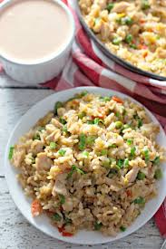 This Delicious Chicken Fried Rice With Yum Yum Sauce Is Like Having Authentic Chicken Fried Rice I Chicken Fried Rice Yum Yum Sauce Casserole Recipes Main Dish