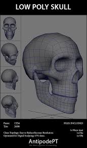 Low Poly Skull Maya Modeling Digital Sculpting Zbrush Tutorial