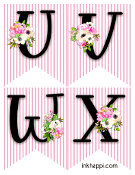 These alphabet letter templates aren't just for special occasions. Printable Spring Banner A Z Great Addition To Your Decor Inkhappi