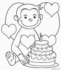 Free Printable Curious George Coloring Pages For Kids Cool2bkids Curious George Coloring Pages Happy Birthday Coloring Pages Birthday Coloring Pages