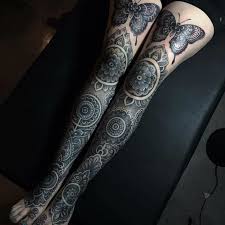 It is a great place for both bright, vibrant tattoos as well as black and white works. Butterfly Full Leg Sleeve Tattoo Designs All Tattoos For Men